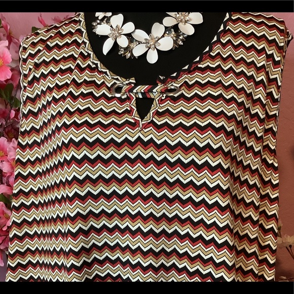 🌻NWT ESPRESSO 3X CHEVRON STRETCH KNIT DRESS - Picture 4 of 13